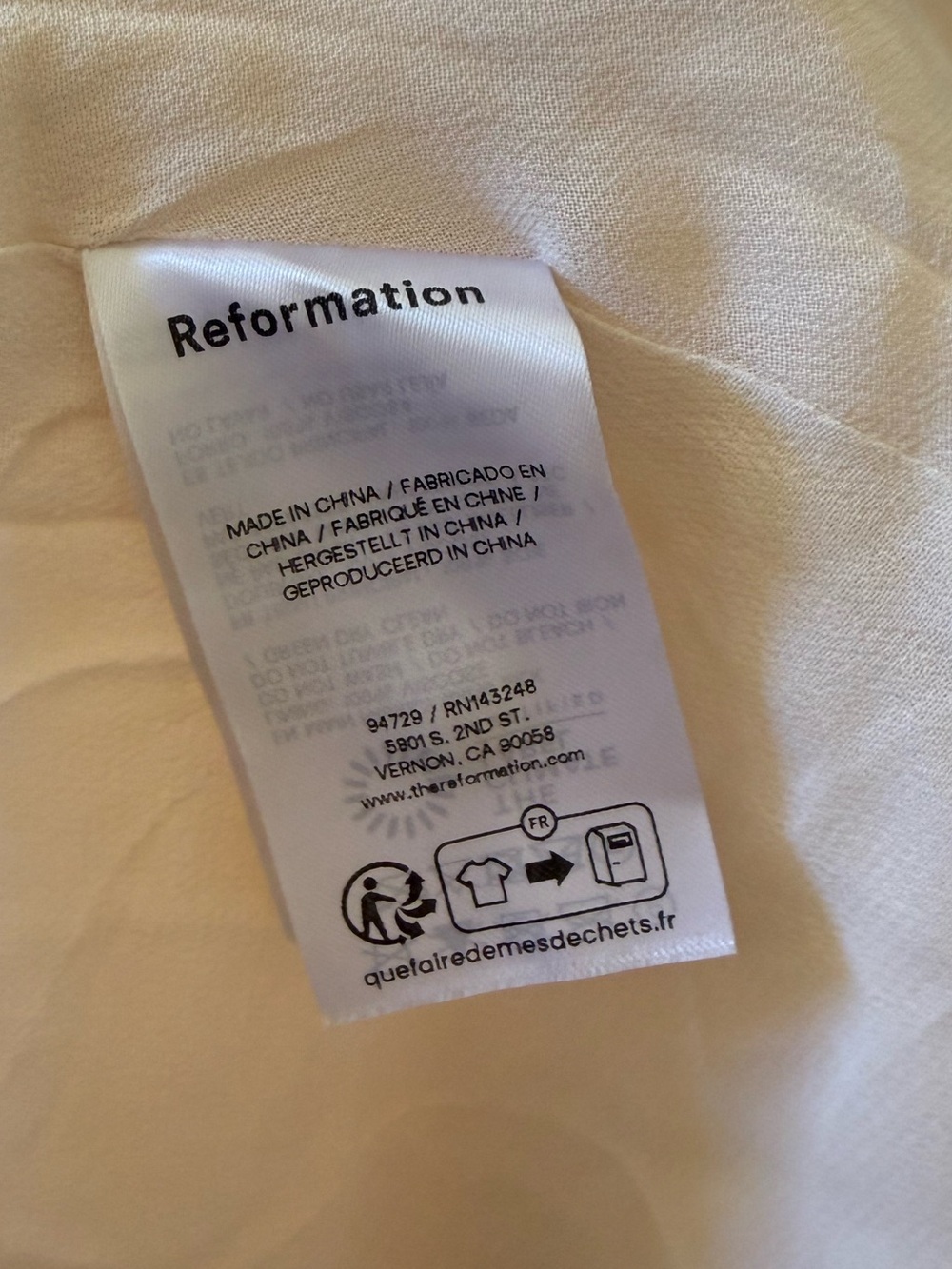 🆕 REFORMATION Katelyn Silk Maxi Dress in Fior Di Latte Sz 2 - Picture 8 of 9